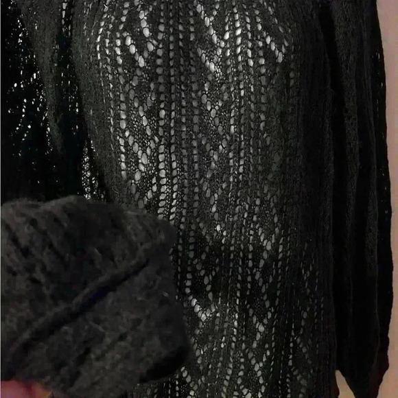 FREE PEOPLE Womens Black Long Sleeve Round Neck Sweater S Small - Picture 2 of 7